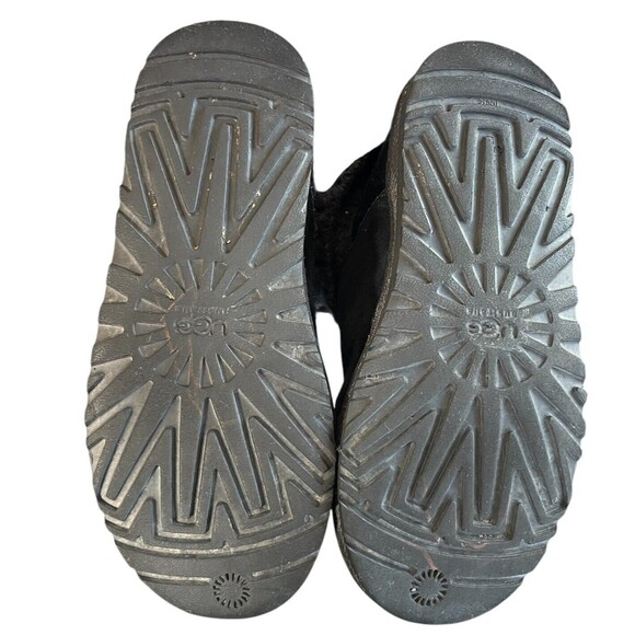 Womens Black UGG Australia Cambridge 1003175 Suede Knit Sheepskin Buckle Boots 6 - Picture 8 of 14